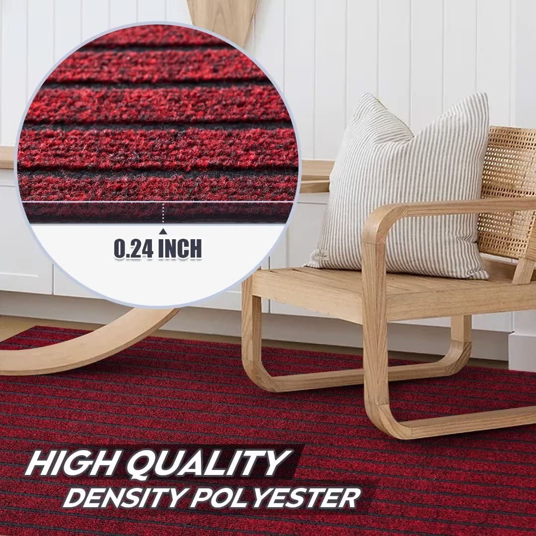 Gotohipi Runner Rug 6X40 Indoor Outdoor Utility Carpet,Area Rugs With Non Slip Rubber Backing For Hallway Kitchen Entryway Balco